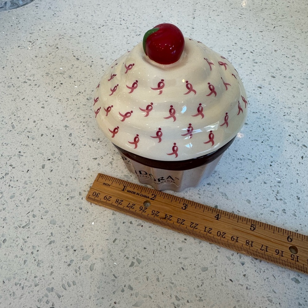 Pandora Ceramic Cupcake Jewelry Box – Limited Edition Trinket Holder - Picture 12 of 12